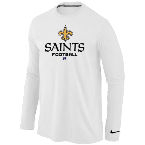 Nike New Orleans Saints Critical Victory Long Sleeve T-Shirt White