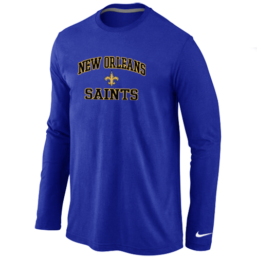 Nike New Orleans Saints Heart & Soul Long Sleeve T-Shirt Blue