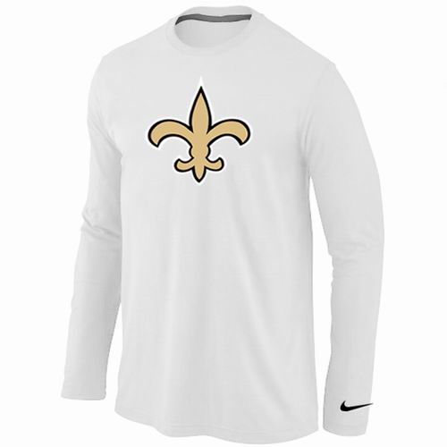 Nike New Orleans Saints Logo Long Sleeve T-Shirt WHITE