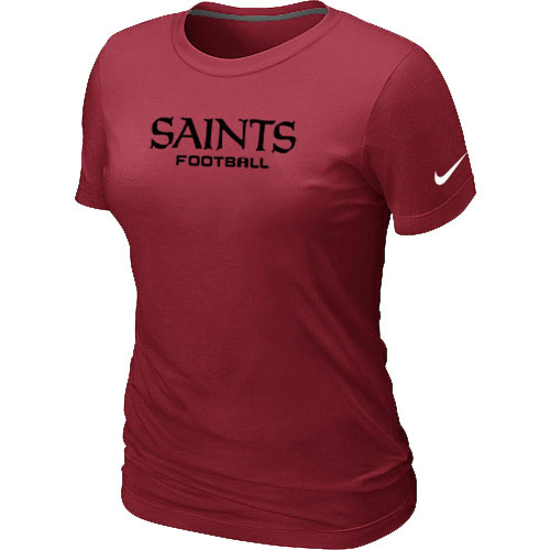 Nike New Orleans Saints Sideline Legend Authentic Font Women's T-Shirt Red