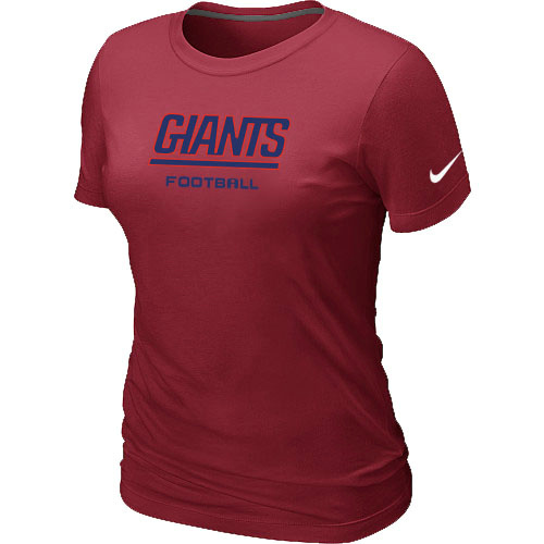 Nike New York Giants Sideline Legend Authentic Font Women's T-Shirt Red