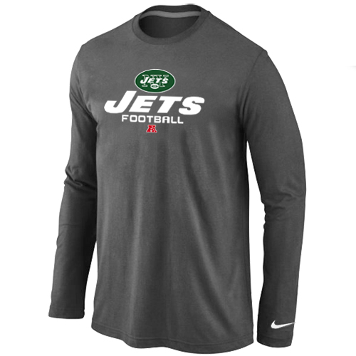 Nike New York Jets Critical Victory Long Sleeve T-Shirt D.Grey - Click Image to Close