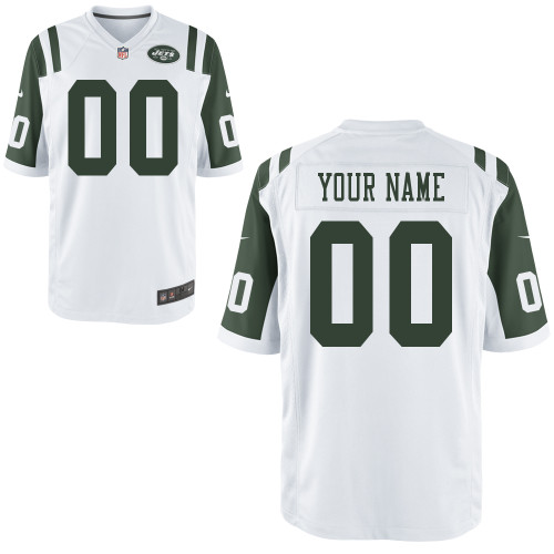 Nike New York Jets Customized Game White Jersey