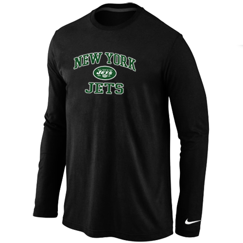 Nike New York Jets Heart & Soul Long Sleeve T-Shirt Black - Click Image to Close