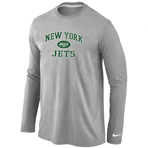 Nike New York Jets Heart & Soul Long Sleeve T-Shirt Grey