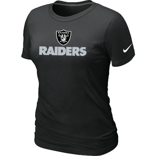 Nike Oakland Raiders Authentic Logo Women's T-Shirt BLACK