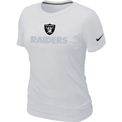 Nike Oakland Raiders Authentic Logo Women's T-Shirt White