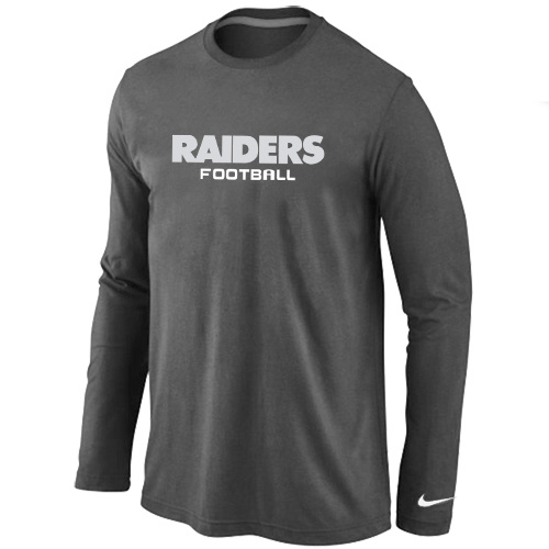 Nike Oakland Raiders Authentic font Long Sleeve T-Shirt