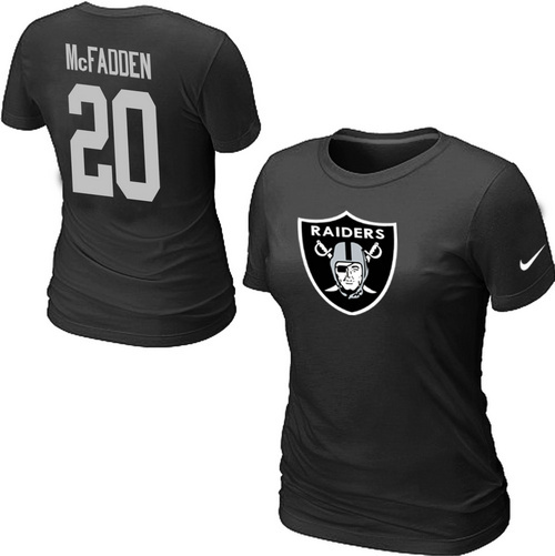Nike Oakland Raiders Darren McFadden Name & Number Women's T-Shirt Black