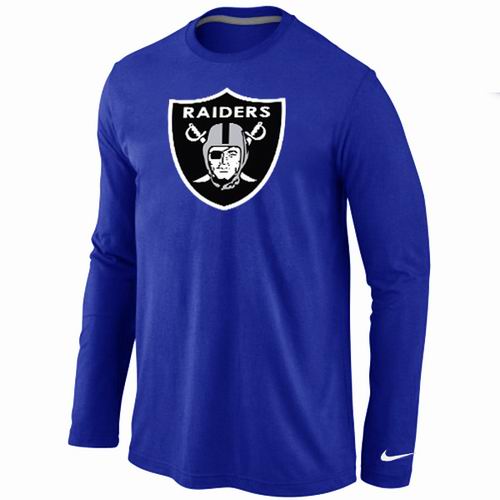 Nike Oakland Raiders Logo Long Sleeve T-Shirt BLUE
