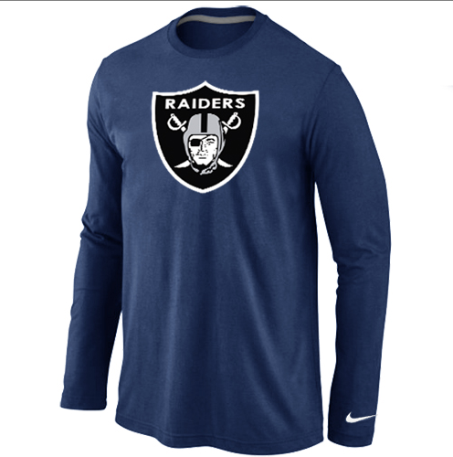 Nike Oakland Raiders Logo Long Sleeve T-Shirt Dark Blue