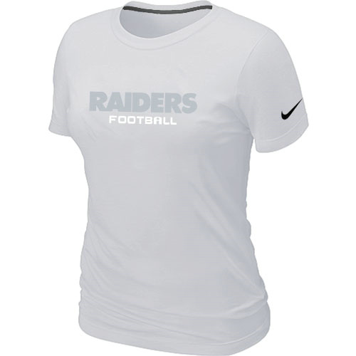 Nike Oakland Raiders Sideline Legend Authentic Font Women's T-Shirt White