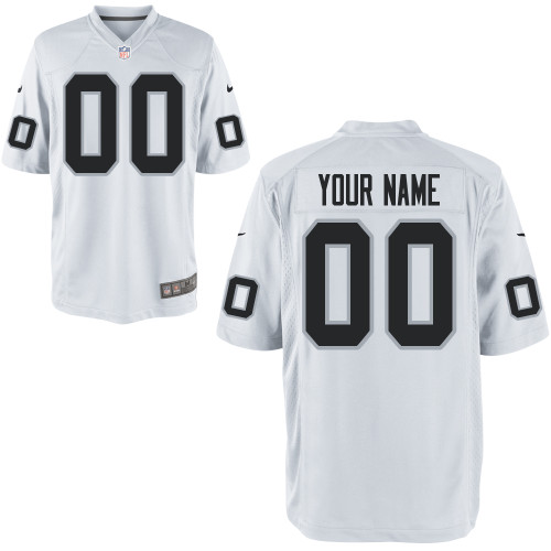 Nike Oakland Raiders Youth Customized Game White Jersey