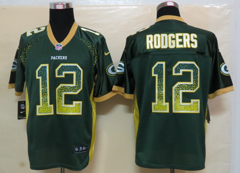 Nike Packers 12 Aaron Rodgers Green Elite Drift Jersey