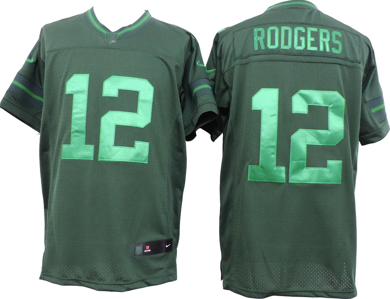 Nike Packers 12 Rodgers Green Drenched Limited Jerseys - Click Image to Close