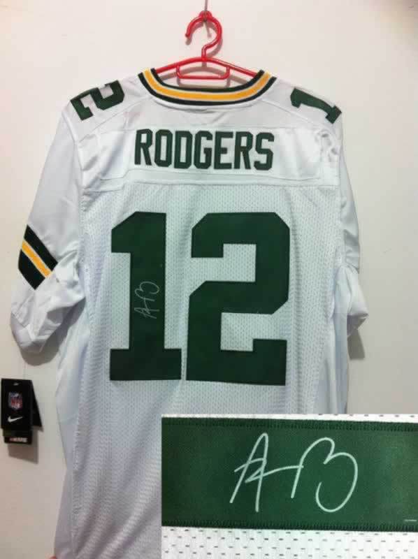 Nike Packers 12 Rodgers White Signature Edition Jerseys