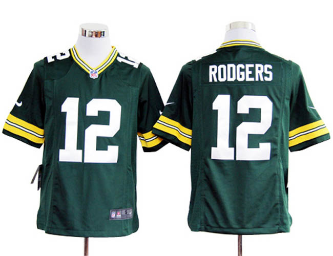 Nike Packers 12 Rodgers green Game Jerseys