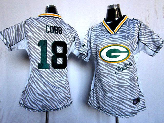 Nike Packers 18 Cobb Women Zebra Jerseys