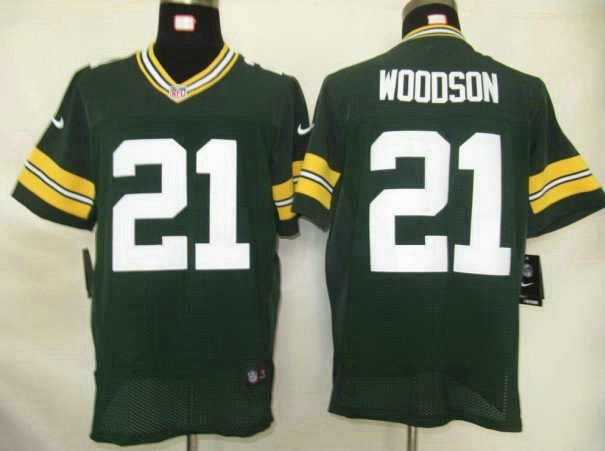 Nike Packers 21 Woodson Green Elite Jerseys