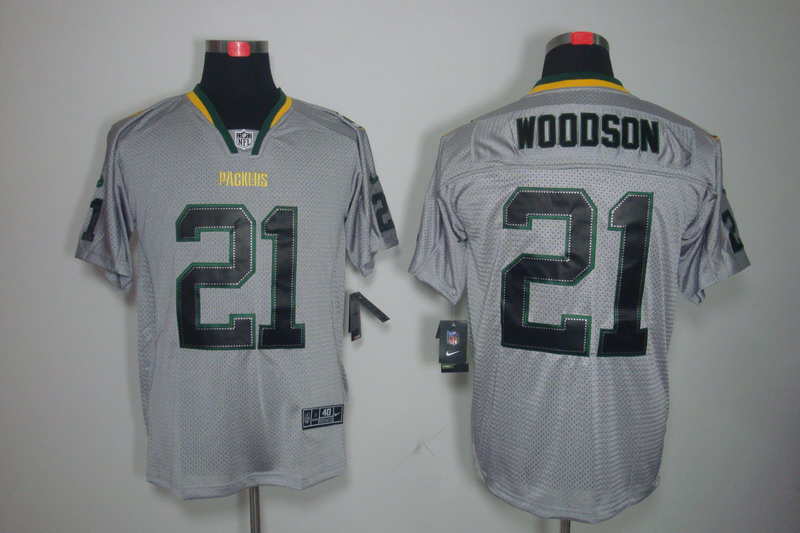 Nike Packers 21 Woodson Lights Out Grey Elite Jerseys