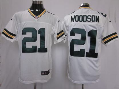 Nike Packers 21 Woodson White Elite Jerseys