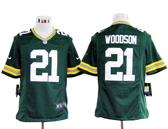Nike Packers 21 Woodson green Game Jerseys