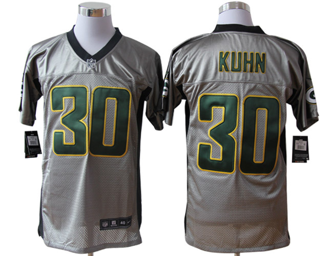 Nike Packers 30 Kuhn Grey Elite Jerseys