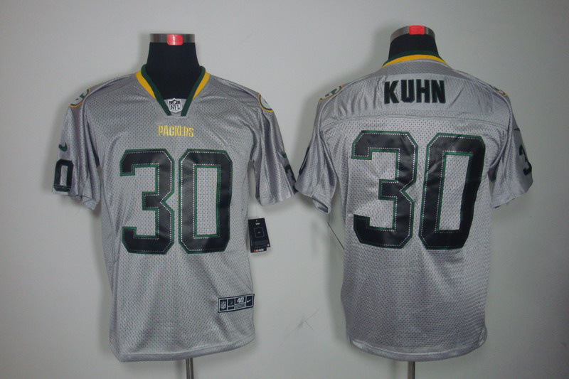 Nike Packers 30 Kuhn Lights Out Grey Elite Jerseys