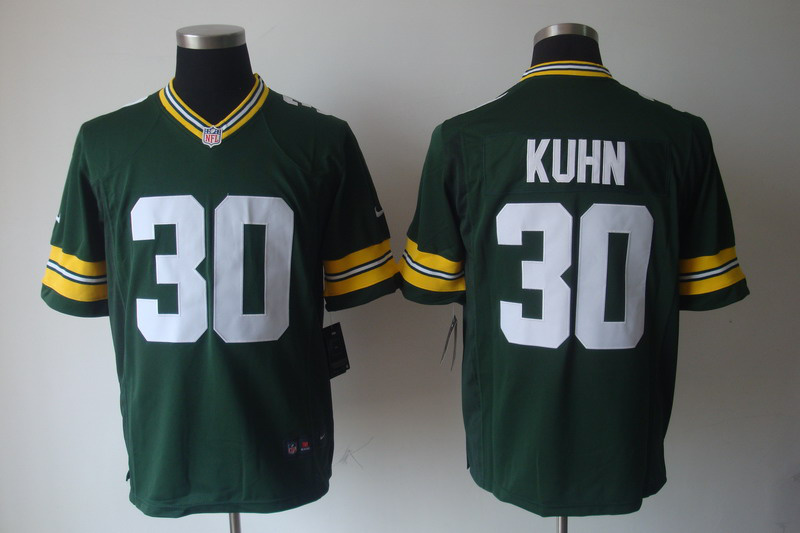 Nike Packers 30 Kuhn green Game Jerseys