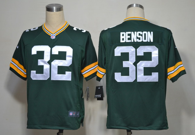 Nike Packers 32 Benson Green Game Jerseys