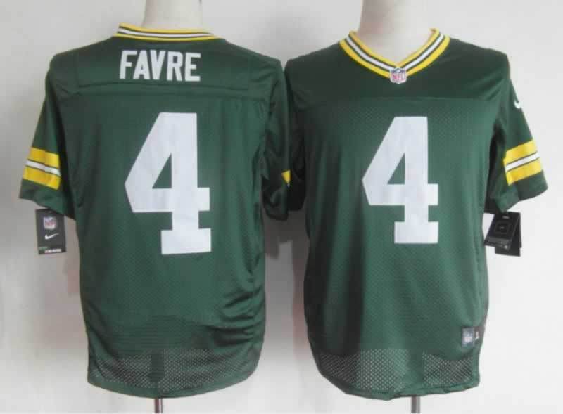 Nike Packers 4 Favre Green Elite Jerseys