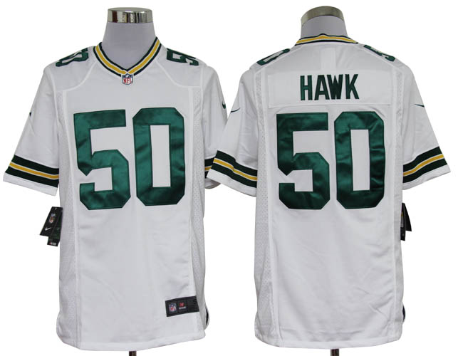 Nike Packers 50 Hawk white Game Jerseys