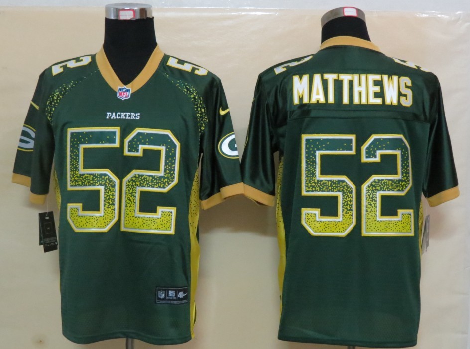 Nike Packers 52 Clay Matthews Green Elite Drift Jersey