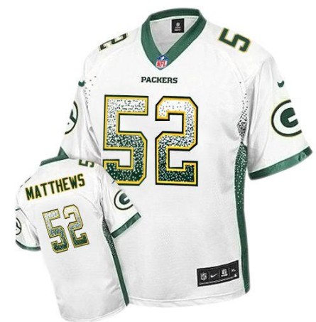 Nike Packers 52 Clay Matthews White Elite Drift Jersey