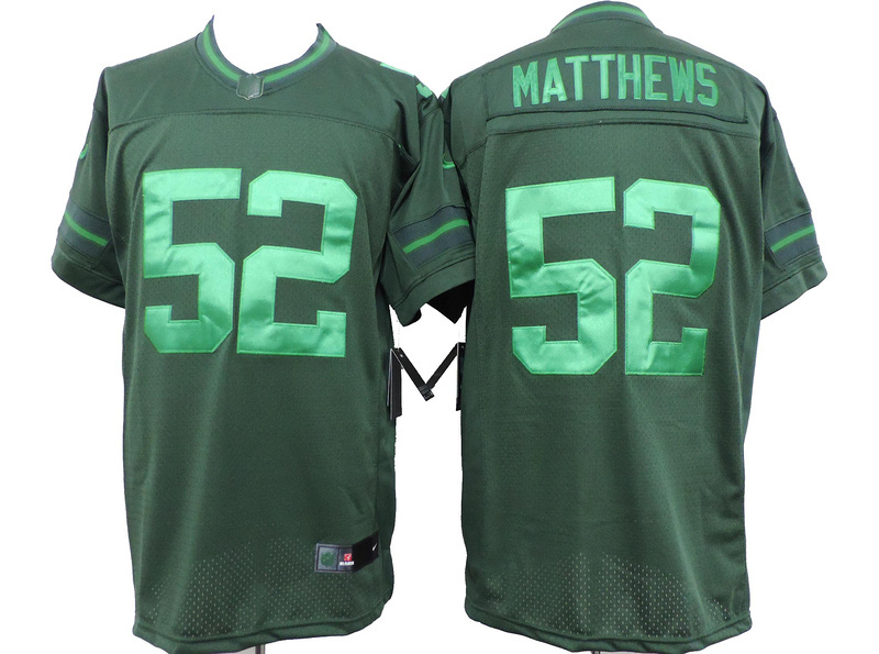 Nike Packers 52 Matthews Green Drenched Limited Jerseys