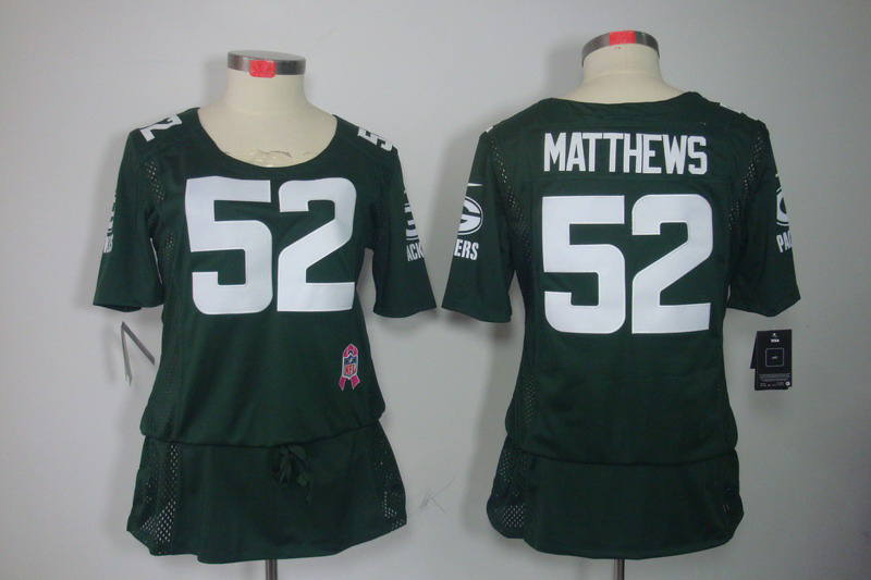 Nike Packers 52 Matthews Green Women Elite Skirts