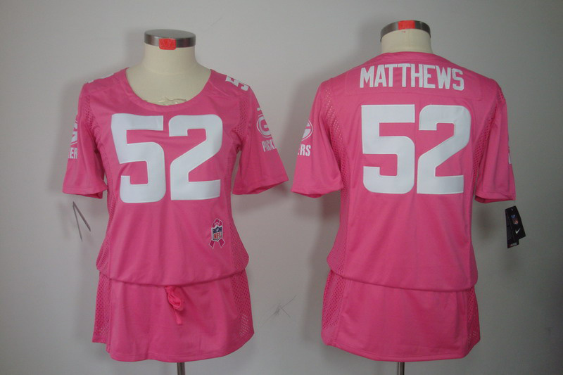 Nike Packers 52 Matthews Pink Women Elite Skirts