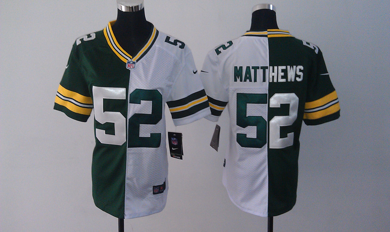 Nike Packers 52 Matthews White&Green Women Split Elite Jerseys