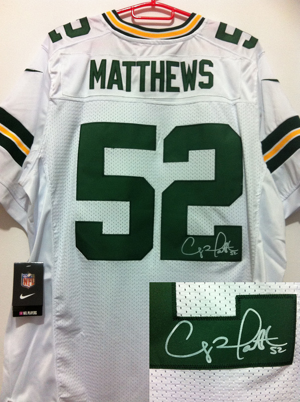 Nike Packers 52 Matthews White Signature Edition Jerseys