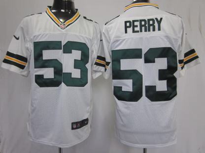 Nike Packers 53 Perry White Elite Jerseys