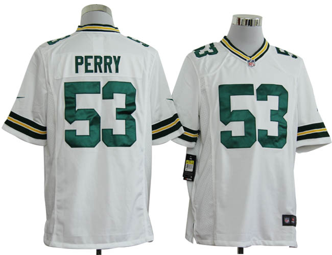 Nike Packers 53 Perry white Game Jerseys
