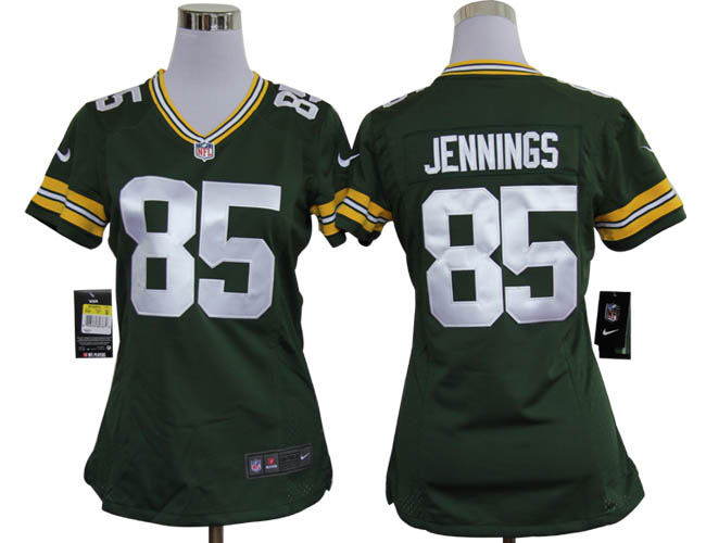 Nike Packers 85 Jennings Grren Game Women Jerseys