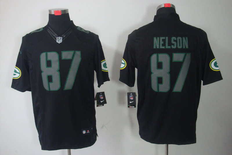 Nike Packers 87 Nelson Black Impact Limited Jersey