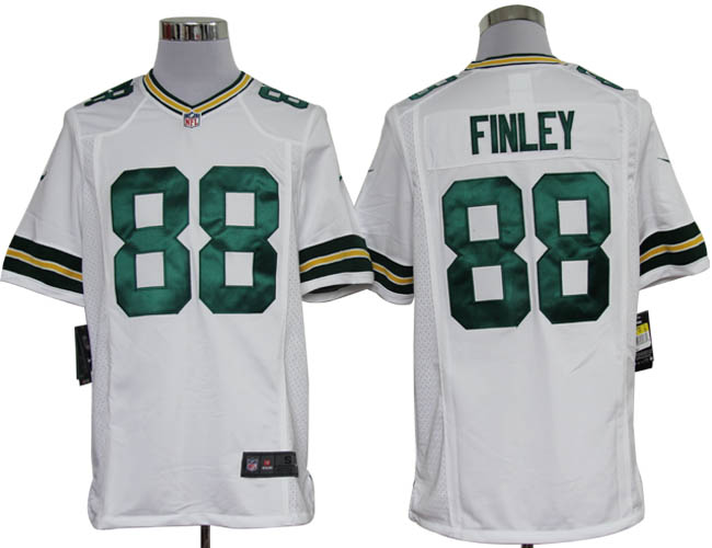Nike Packers 88 Finley white Game Jerseys