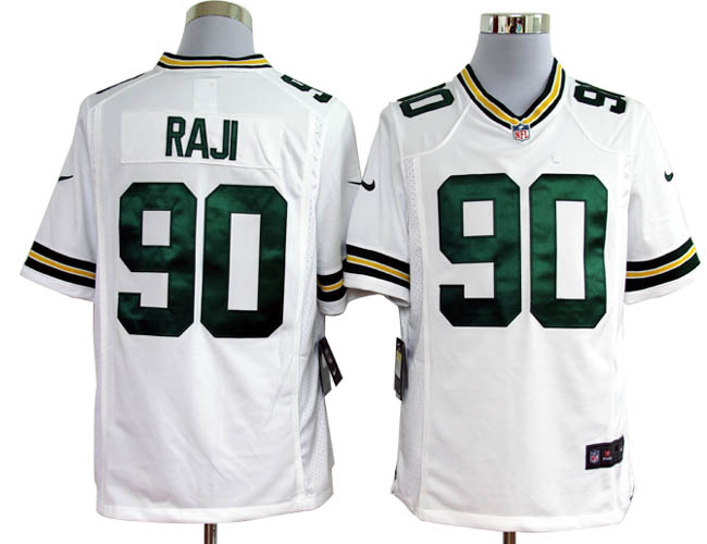 Nike Packers 90 Raji white Game Jerseys