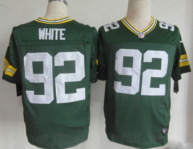 Nike Packers 92 White Green Elite Jerseys