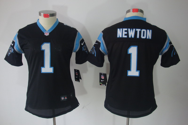 Nike Panthers 1 Newton Black Women Elite Jerseys
