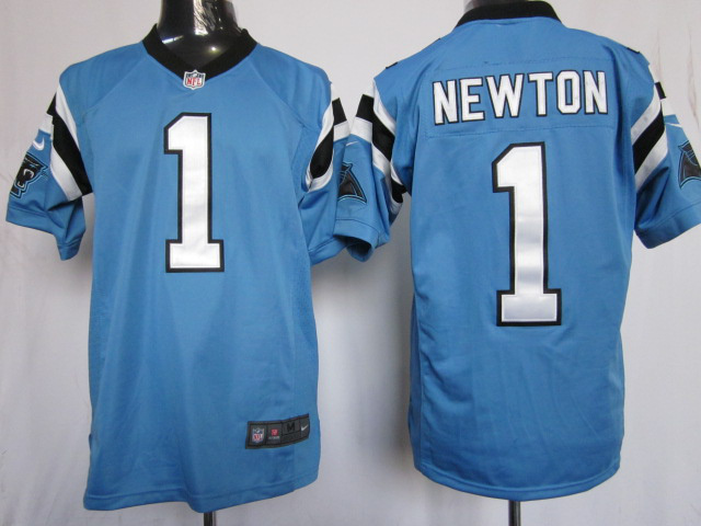 Nike Panthers 1 Newton Blue Game Jerseys