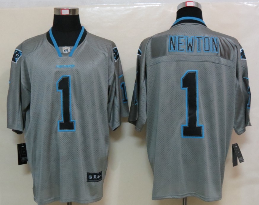 Nike Panthers 1 Newton Lights Out Grey Elite Jerseys