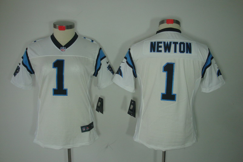 Nike Panthers 1 Newton White Women Elite Jerseys - Click Image to Close